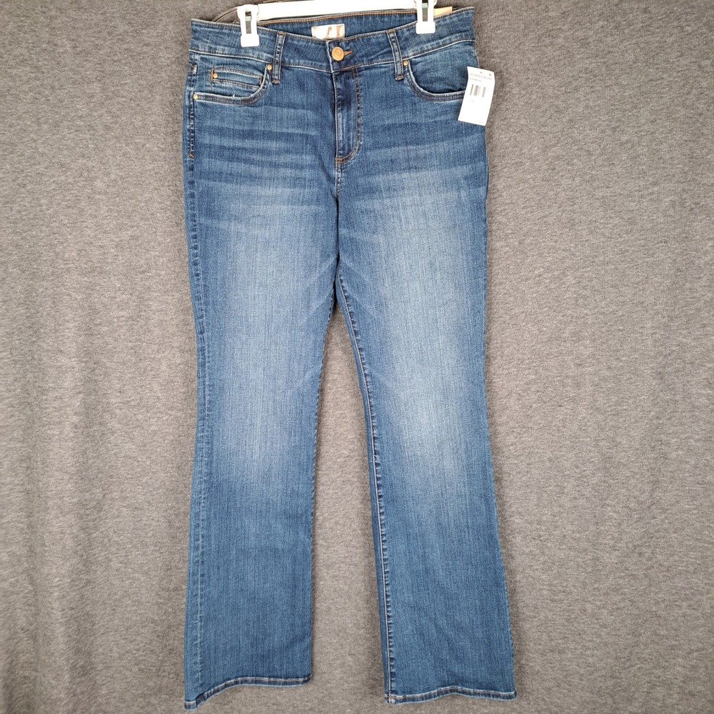 Kut From The Kloth Natalie Women's Size 12 Denim Bootcut Jeans Med Wash New NWT
